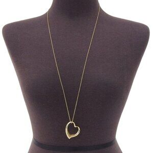 TIFFANY&Co. Open Heart Large Necklace Elsa Peretti K18 yellow gold heart